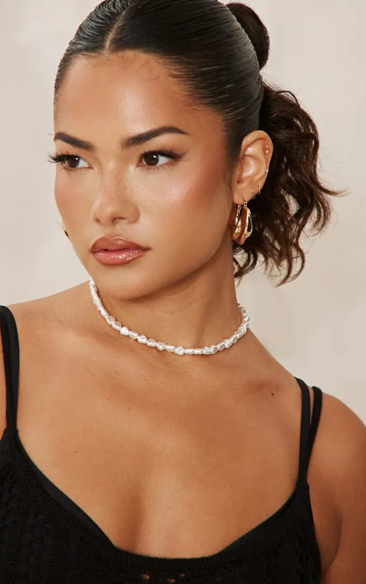 PrettyLittleThing Necklaces*Textured Pearl Choker