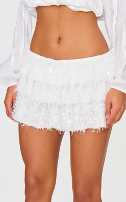 PrettyLittleThing Christmas Party Outfits*Tinsel Velvet Rara Mini Skort