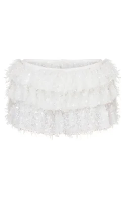 PrettyLittleThing Christmas Party Outfits*Tinsel Velvet Rara Mini Skort