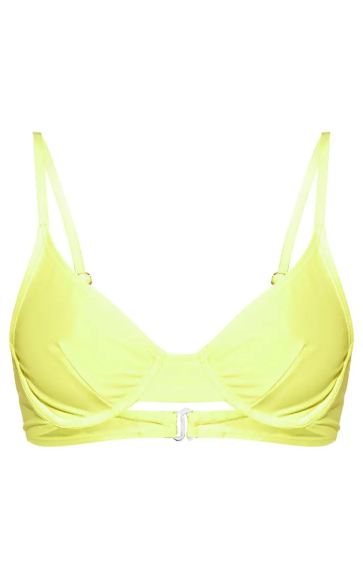 Yellow Mix And Match Underwired Cupped Bikini Top